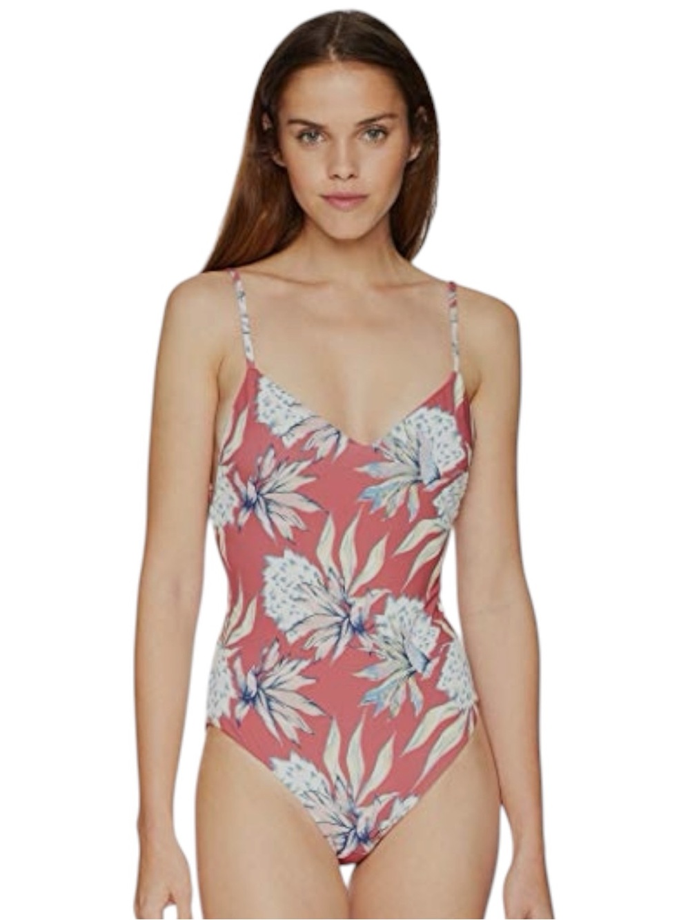 Roxy Terra Cotta Little Bandits One Piece Swimsuit (S)